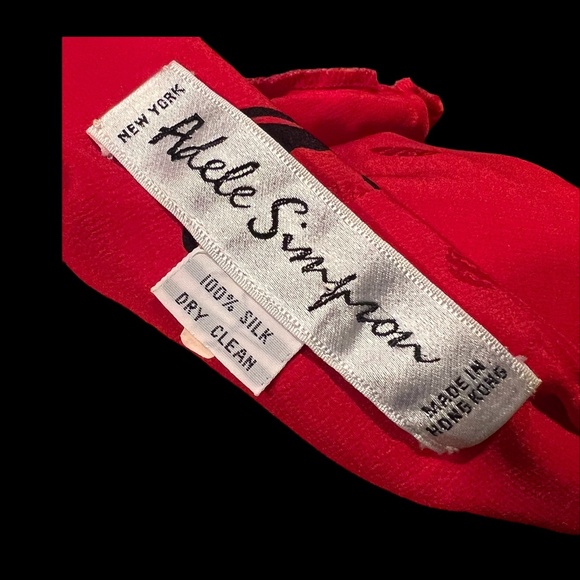 Vintage 80's Adele Simpson 100% Silk - Picture 5 of 7